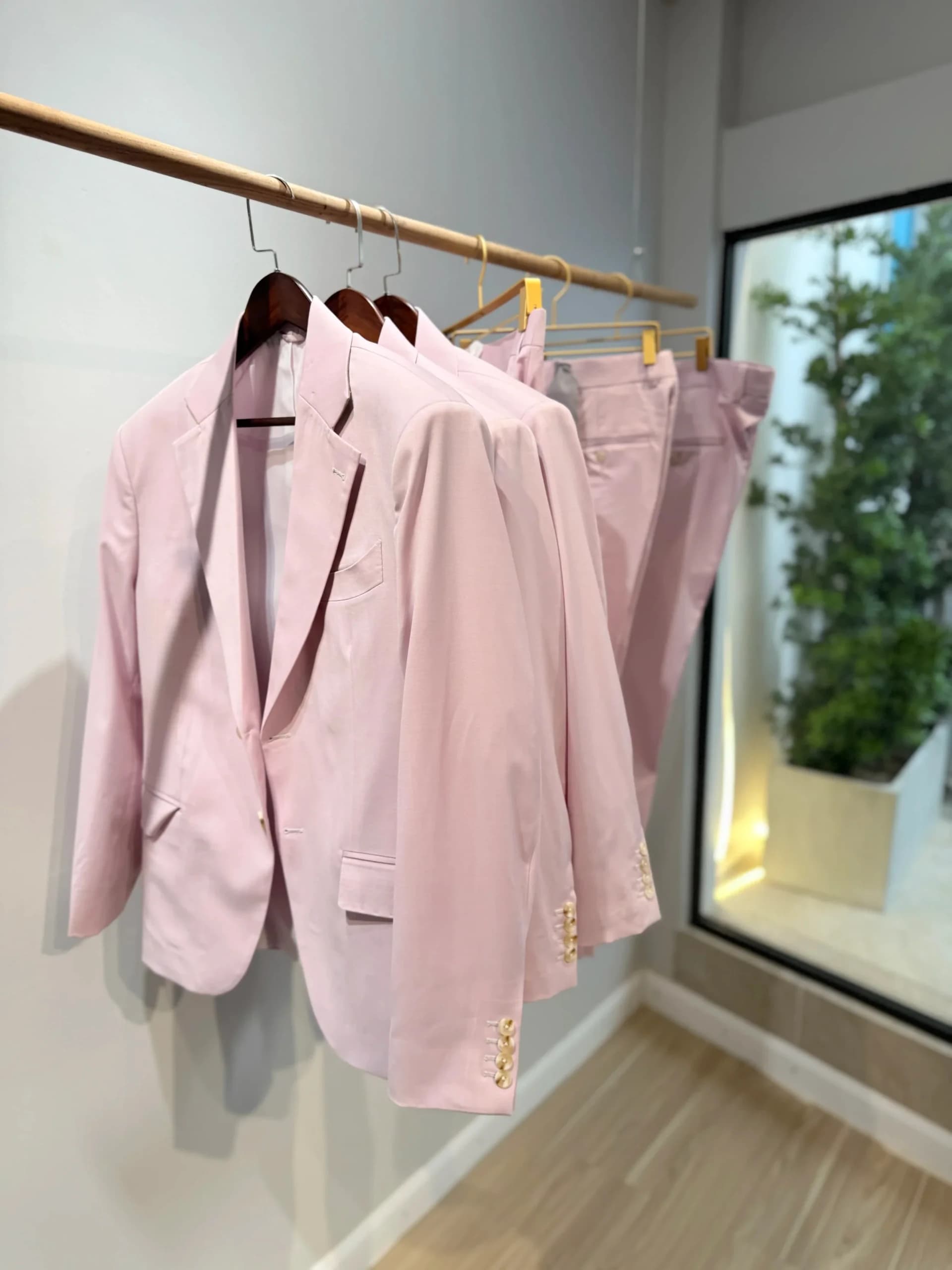 Glen check bespoke suit tailored in Bangkok