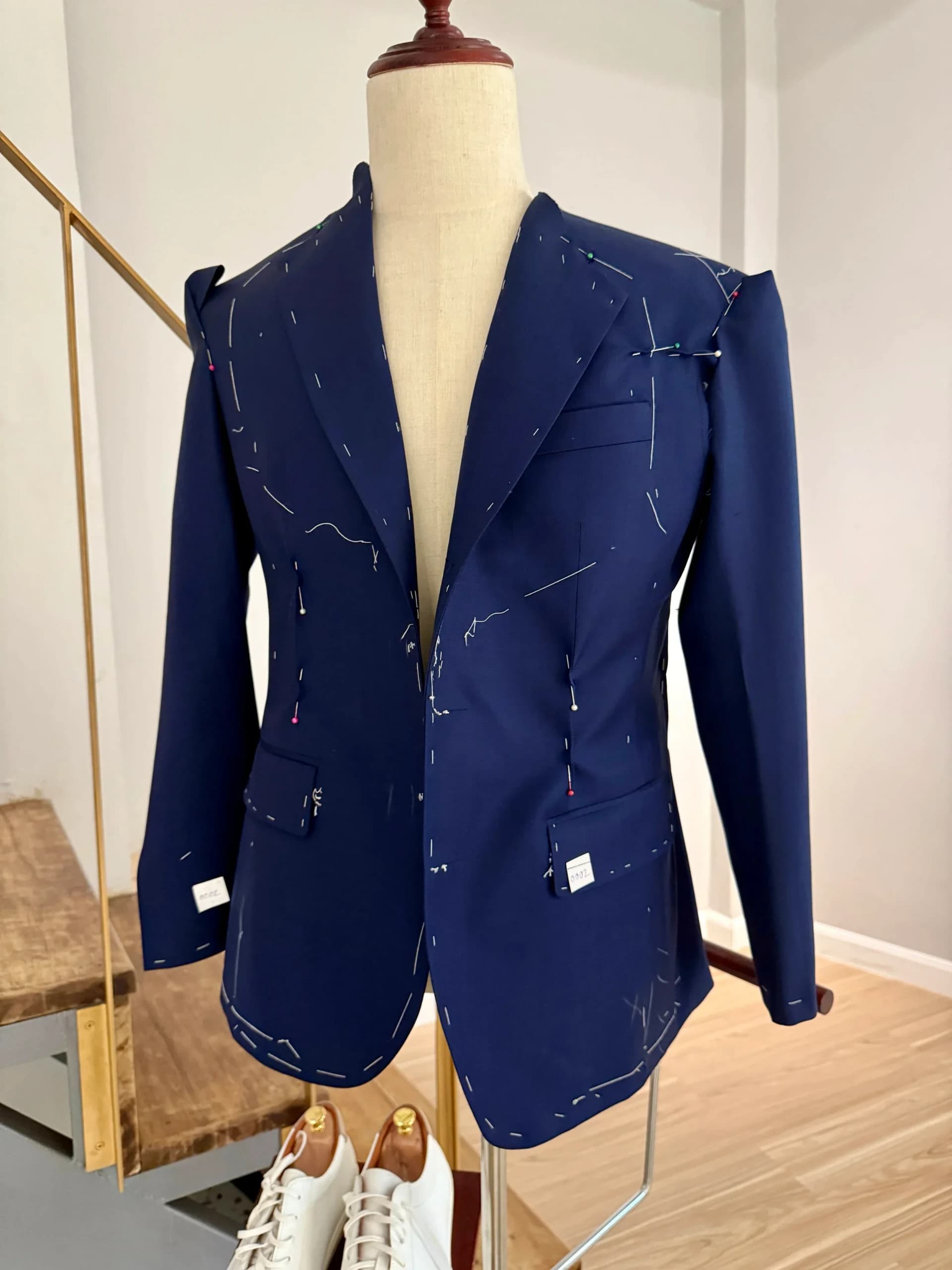 Double-breasted bespoke suit tailored in Bangkok
